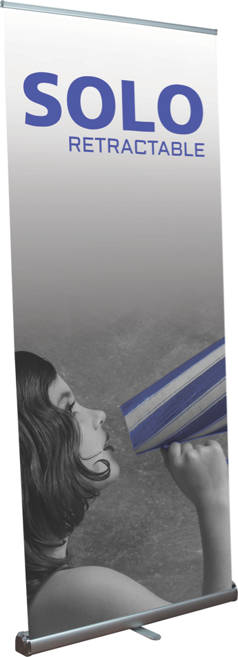 The Solo 920 Retractable Bannerstand (35.5”w x 79”h)