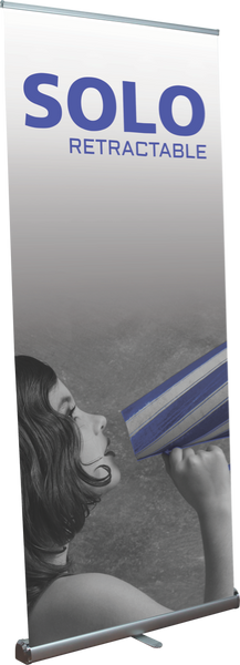 The Solo 800 Retractable Bannerstand (31.25”w x 79”h)