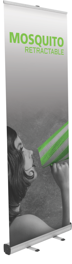 The Mosquito 800 Retractable Bannerstand (31.5”w x 78.5”h)