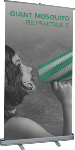 The Giant Mosquito Retractable Bannerstand (36”w x 68”h to 122”h)