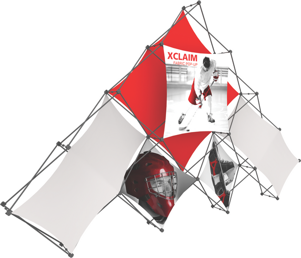 Xclaim 10 Quad Pyramid Popup Graphic Kit 1